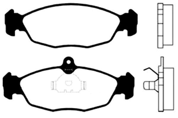 KAVO PARTS Piduriklotsi komplekt,ketaspidur BP-1002